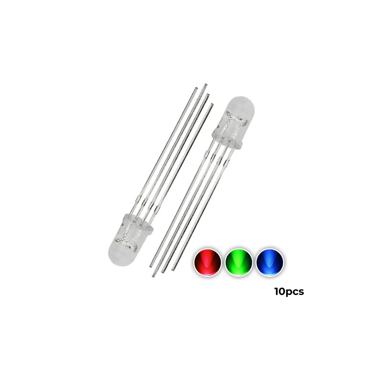 10 pcs 5mm RGB LED Common Cathode