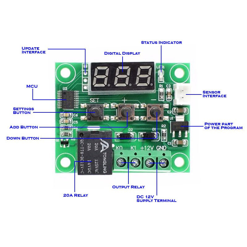 W1209 Thermostat Temperature Control Switch