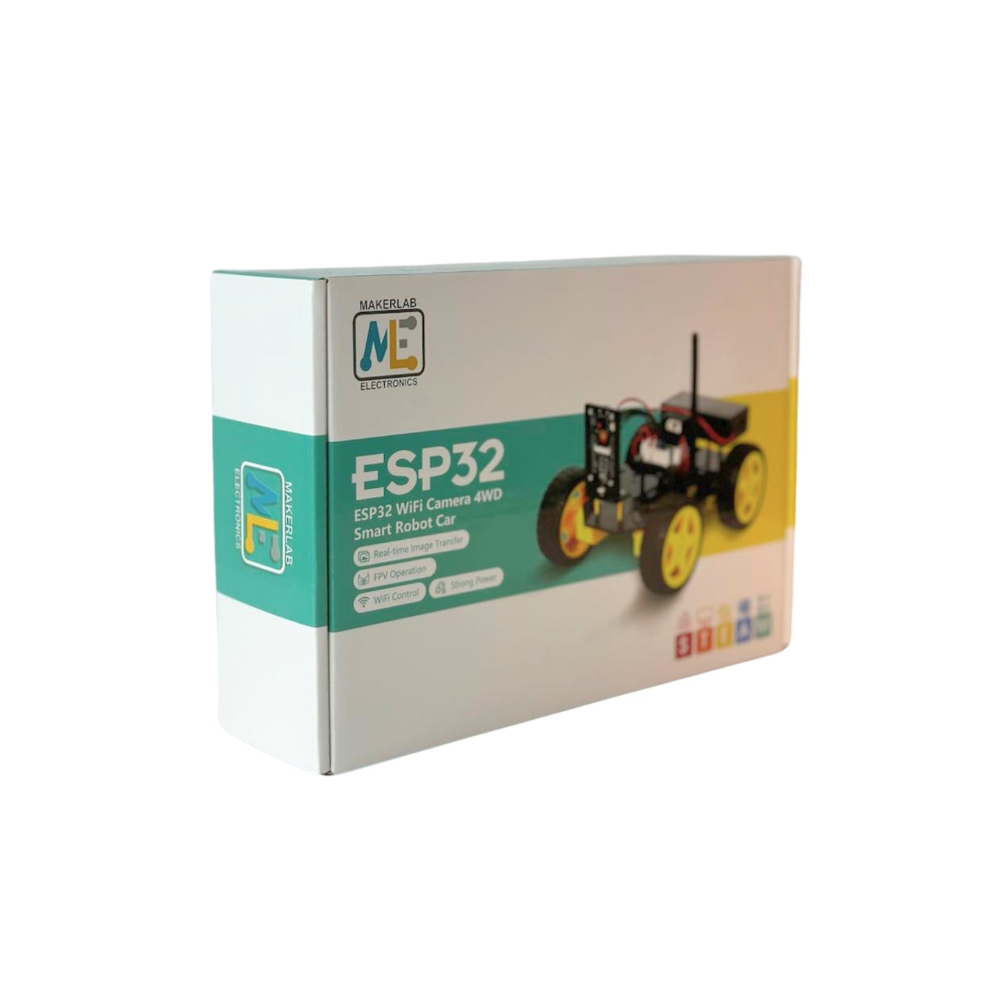 Makerlab ESP32 CAM 4WD Smart Robot Car Kit (PCB Antenna Version)