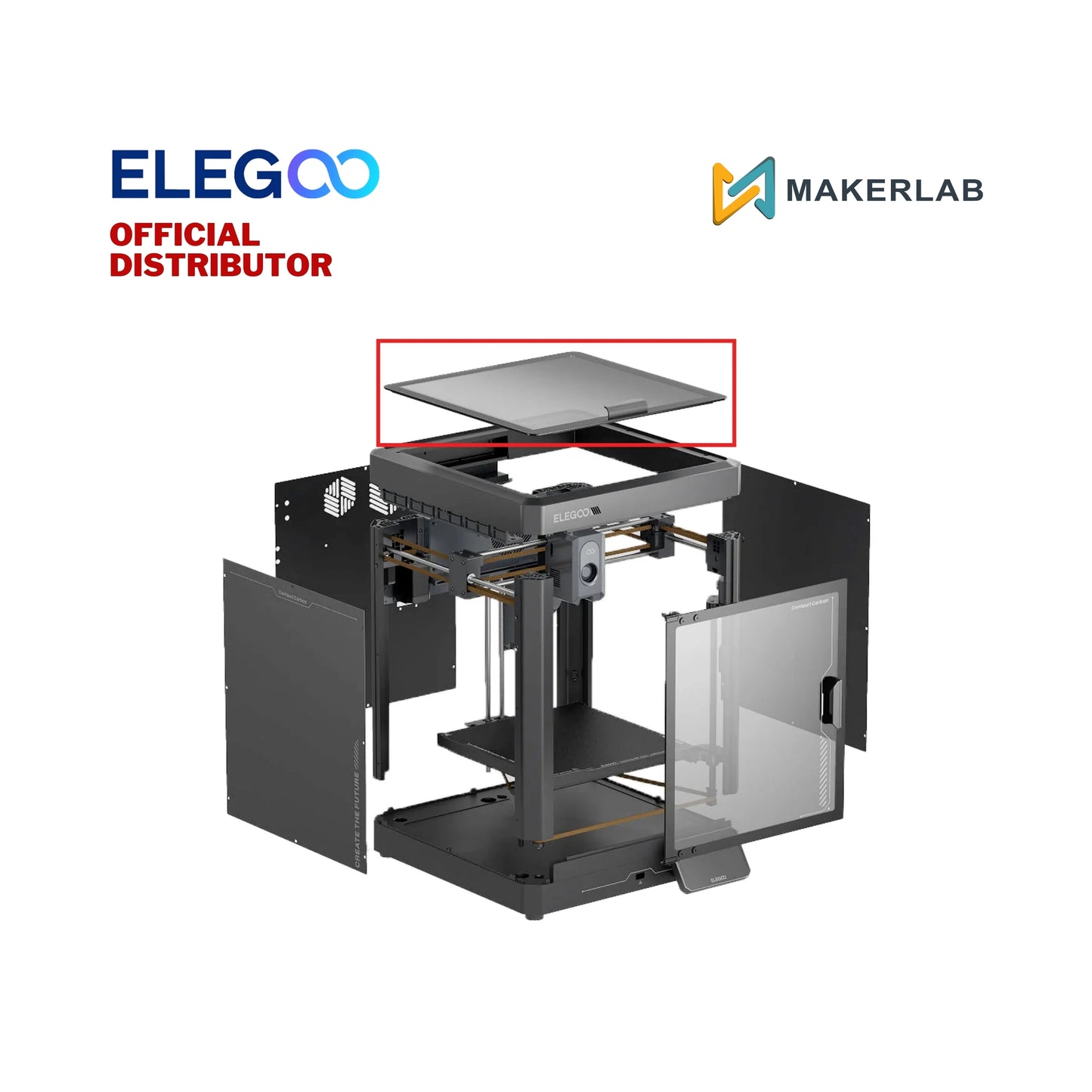 Elegoo Glass Cover Assembly For Centauri Carbon