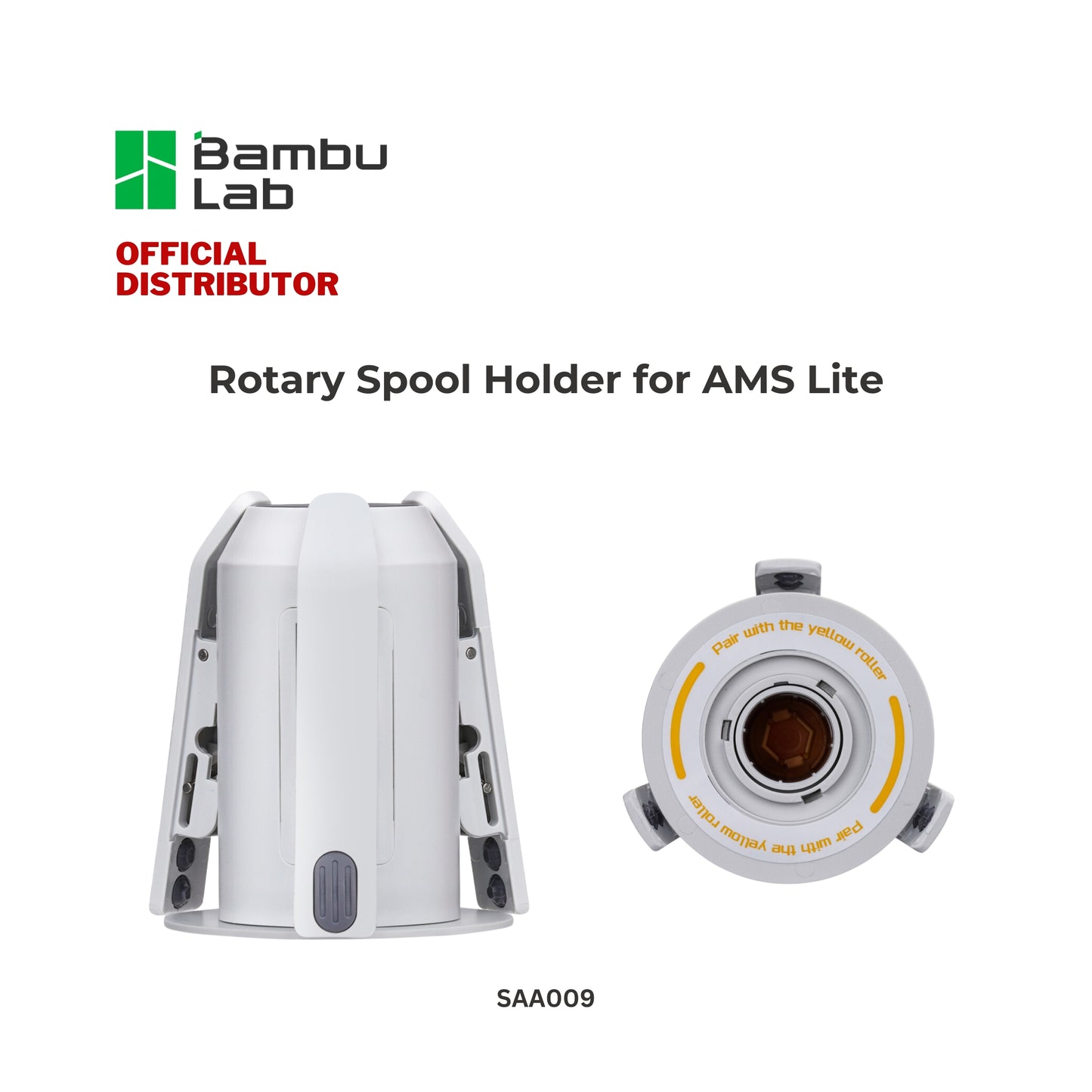Bambu Lab AMS Rotary Spool Holder (Yellow) for AMS Lite |SAA009