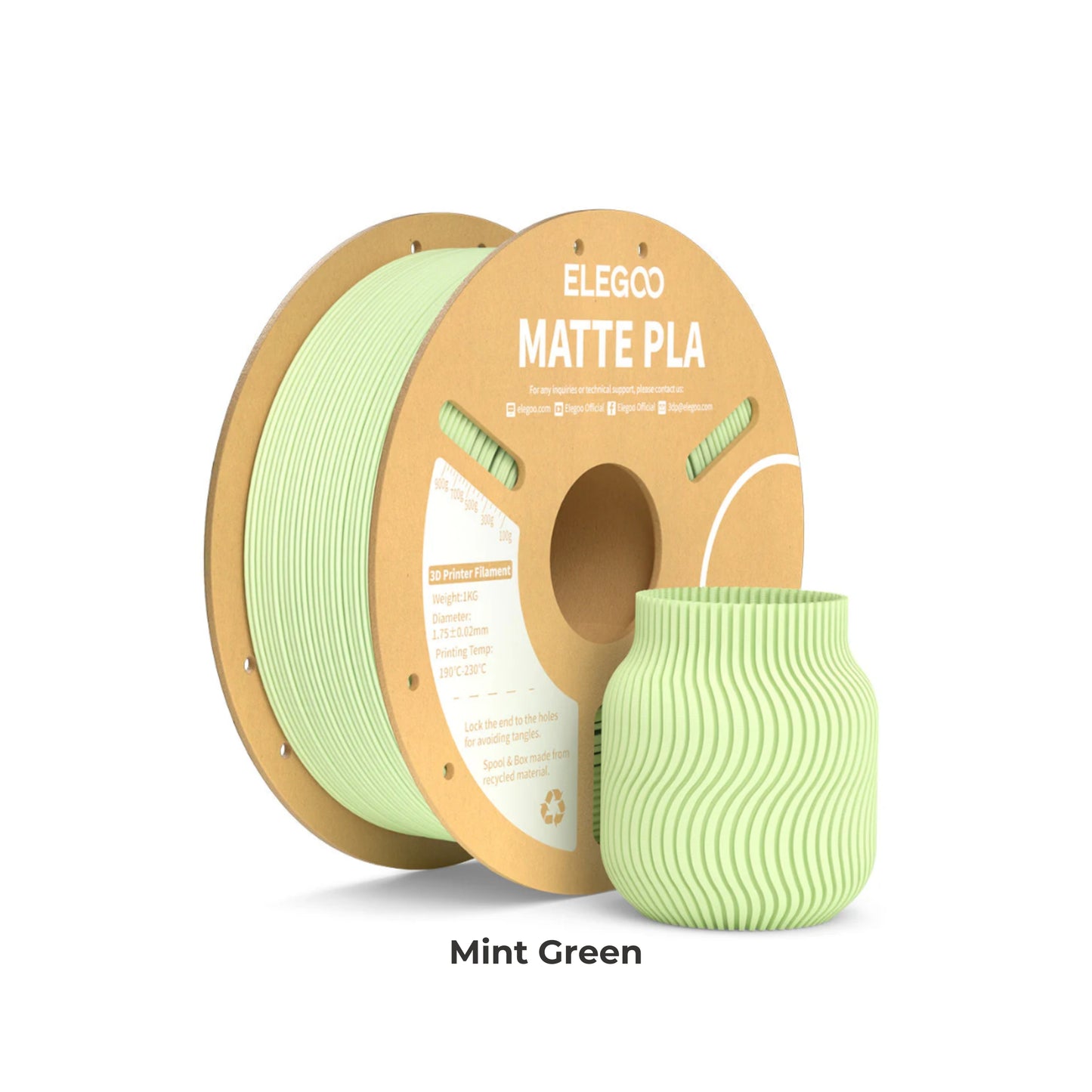 Elegoo PLA Matte 3D Printer Filament 1.75mm 1KG