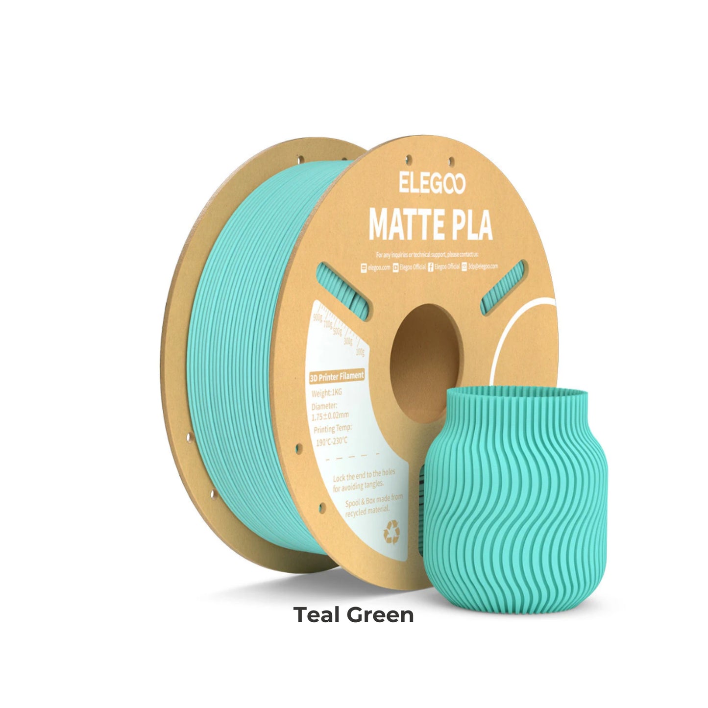 Elegoo PLA Matte 3D Printer Filament 1.75mm 1KG