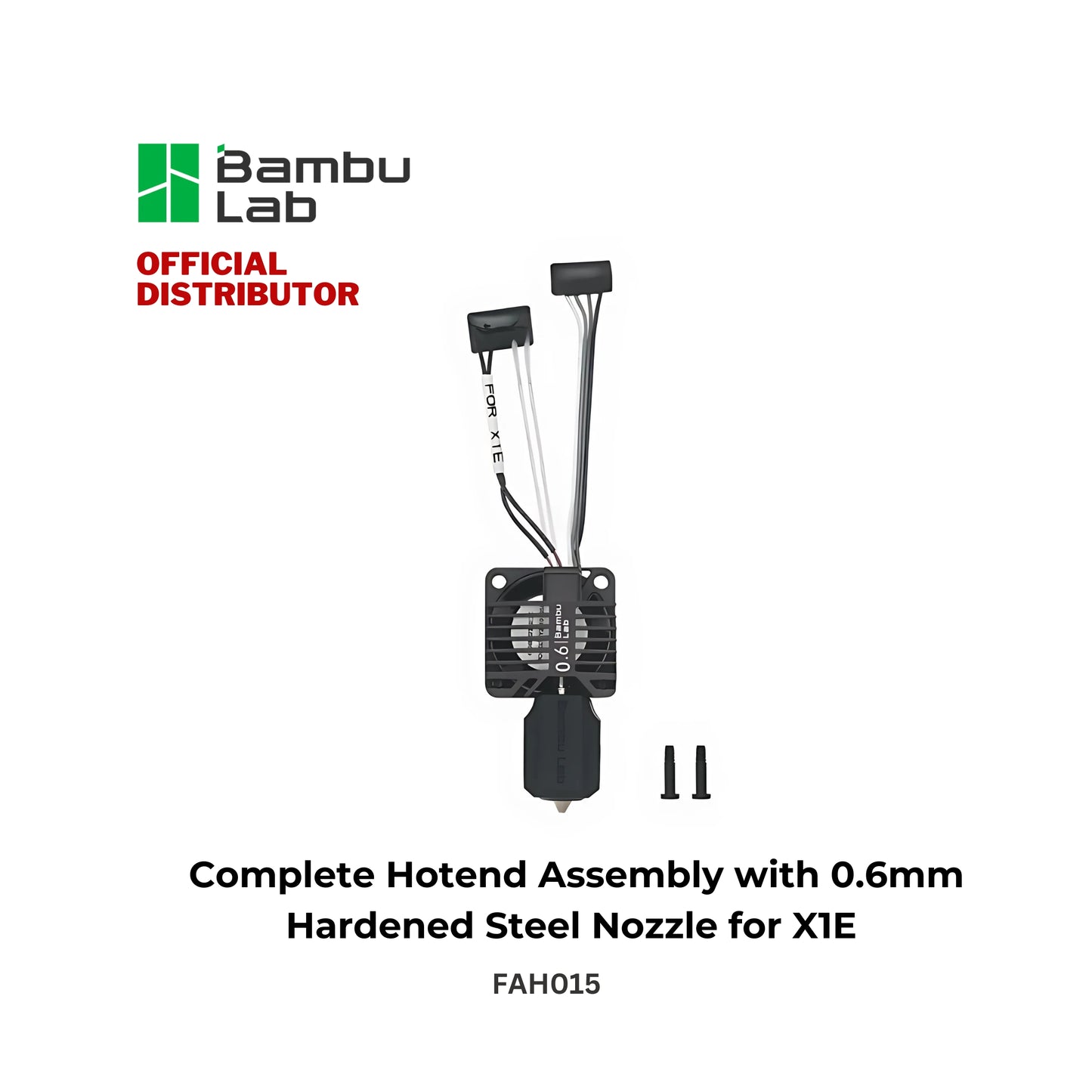 Bambu Lab X1E Complete Hotend Assembly with Nozzle