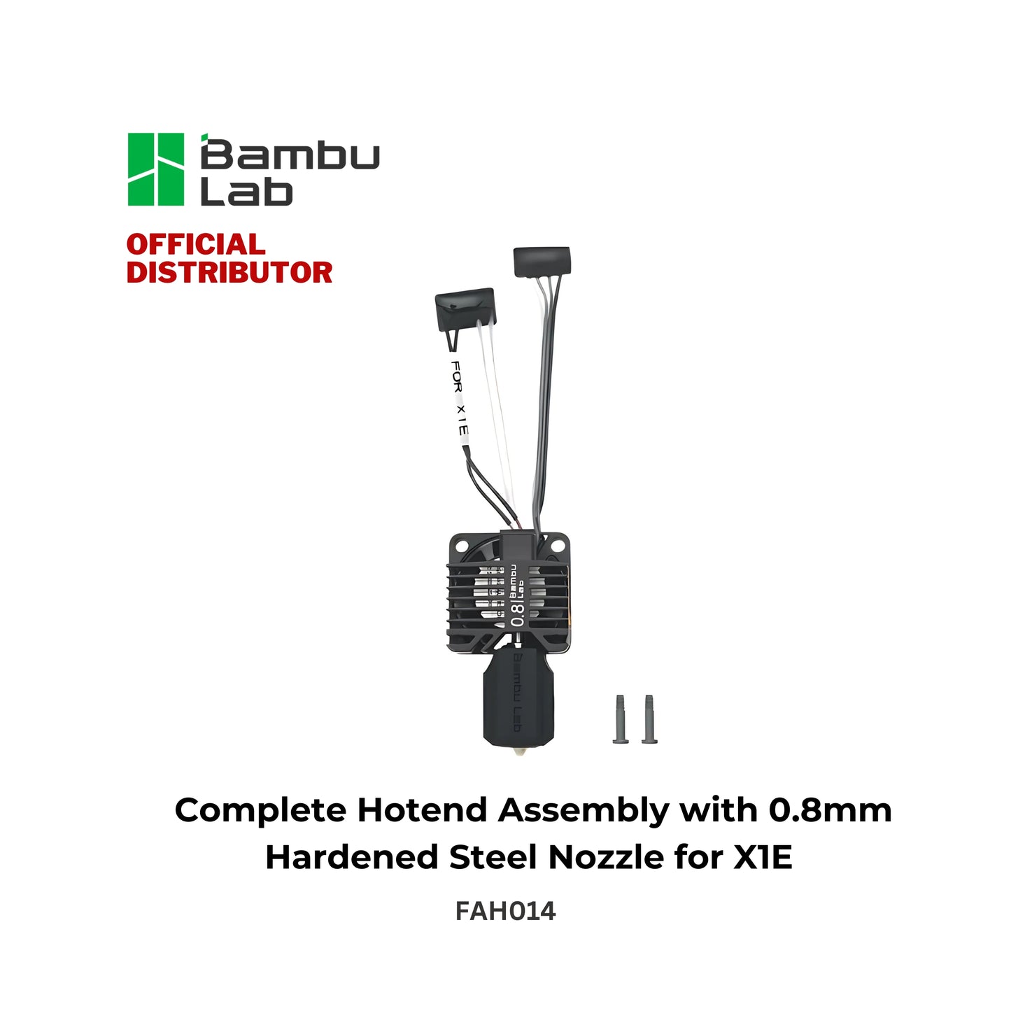 Bambu Lab X1E Complete Hotend Assembly with Nozzle