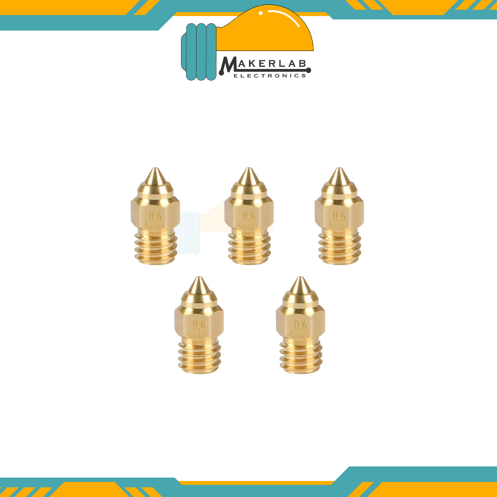 Creality MK Nozzle for 3D Printer MK Nozzle 0.8mm 0.6mm brass nozzle 5pcs per pack