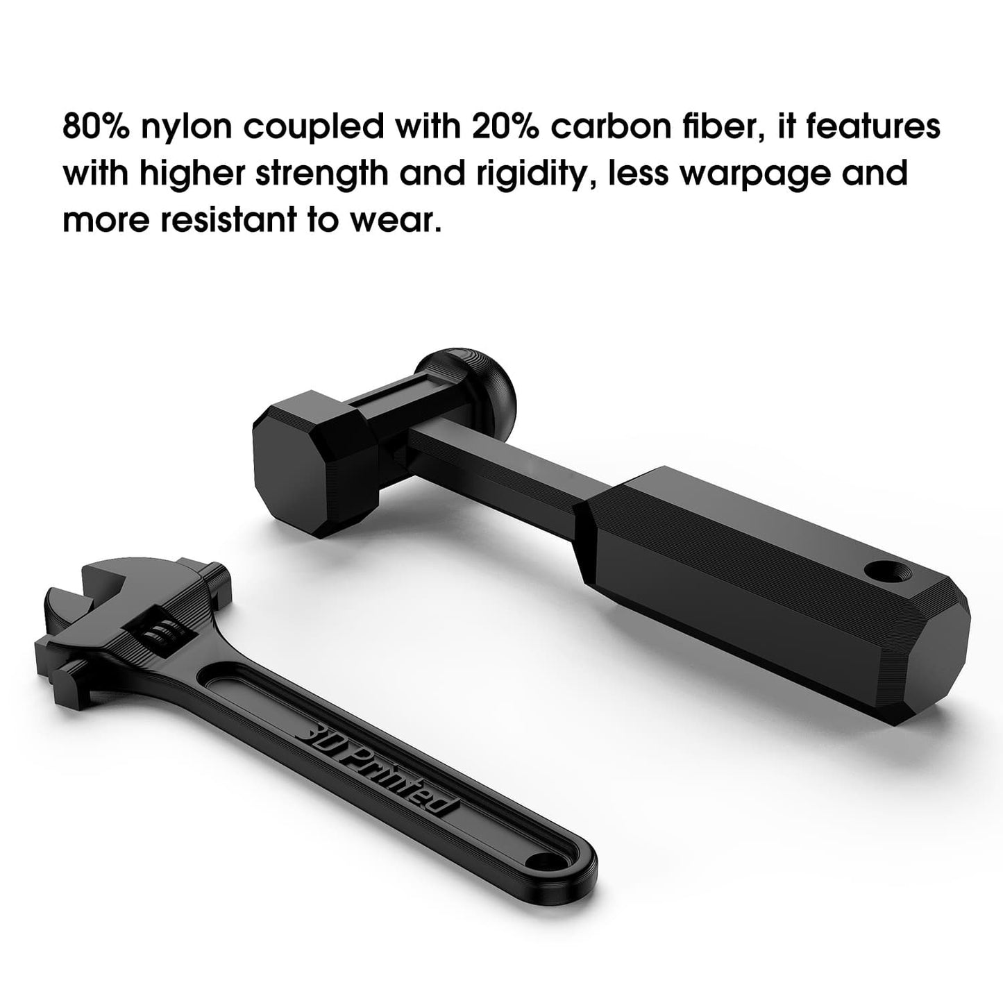 eSUN ePA-CF Carbon Fiber Natural/Black 3D Printer Filament 1.75mm 1KG