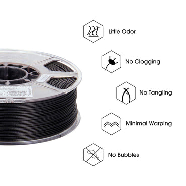 eSUN ePA-CF Carbon Fiber Natural/Black 3D Printer Filament 1.75mm 1KG