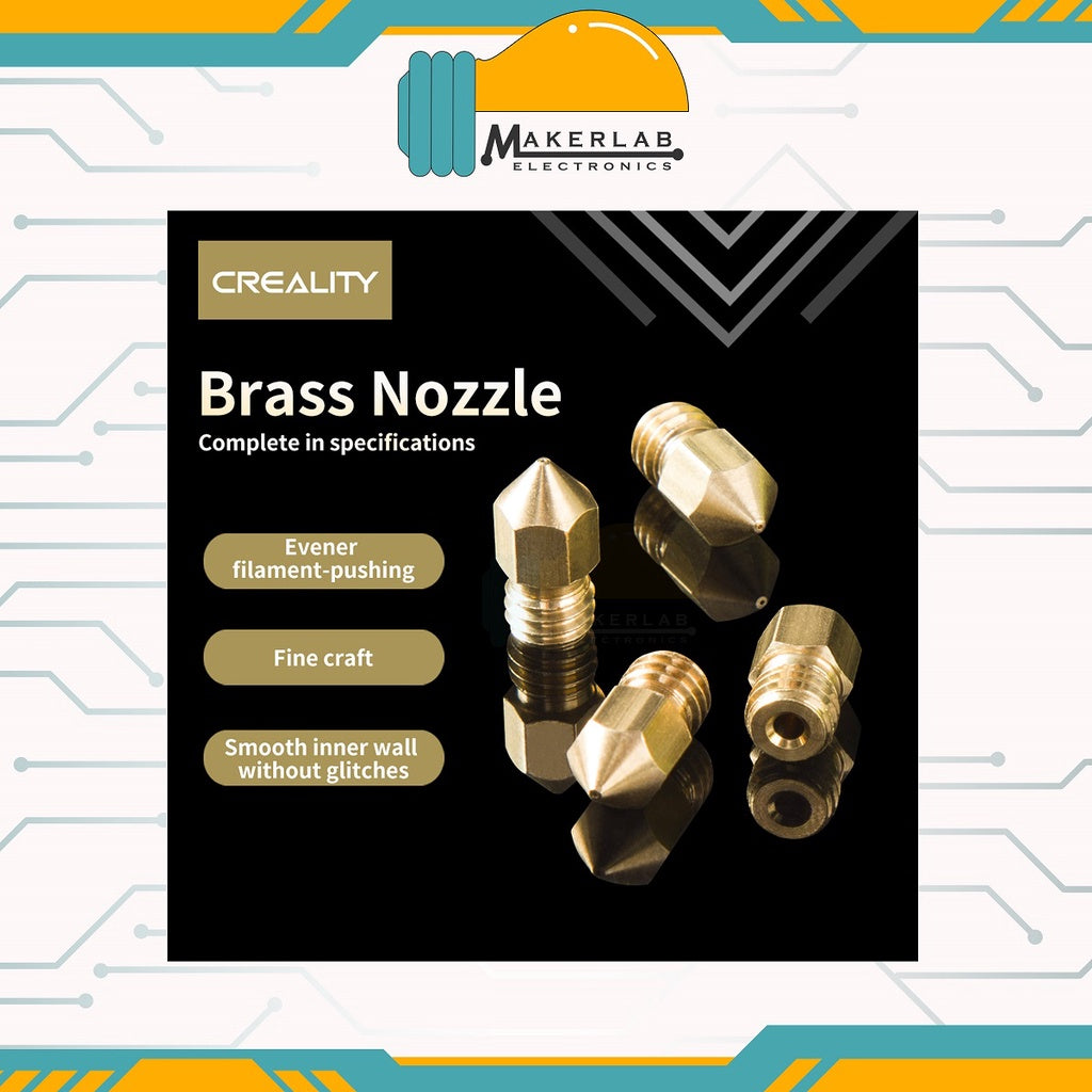 Creality Nozzle for Ender-3 CR Series | MK8 Brass Hardened Stainless Steel Titanium 3D Printer