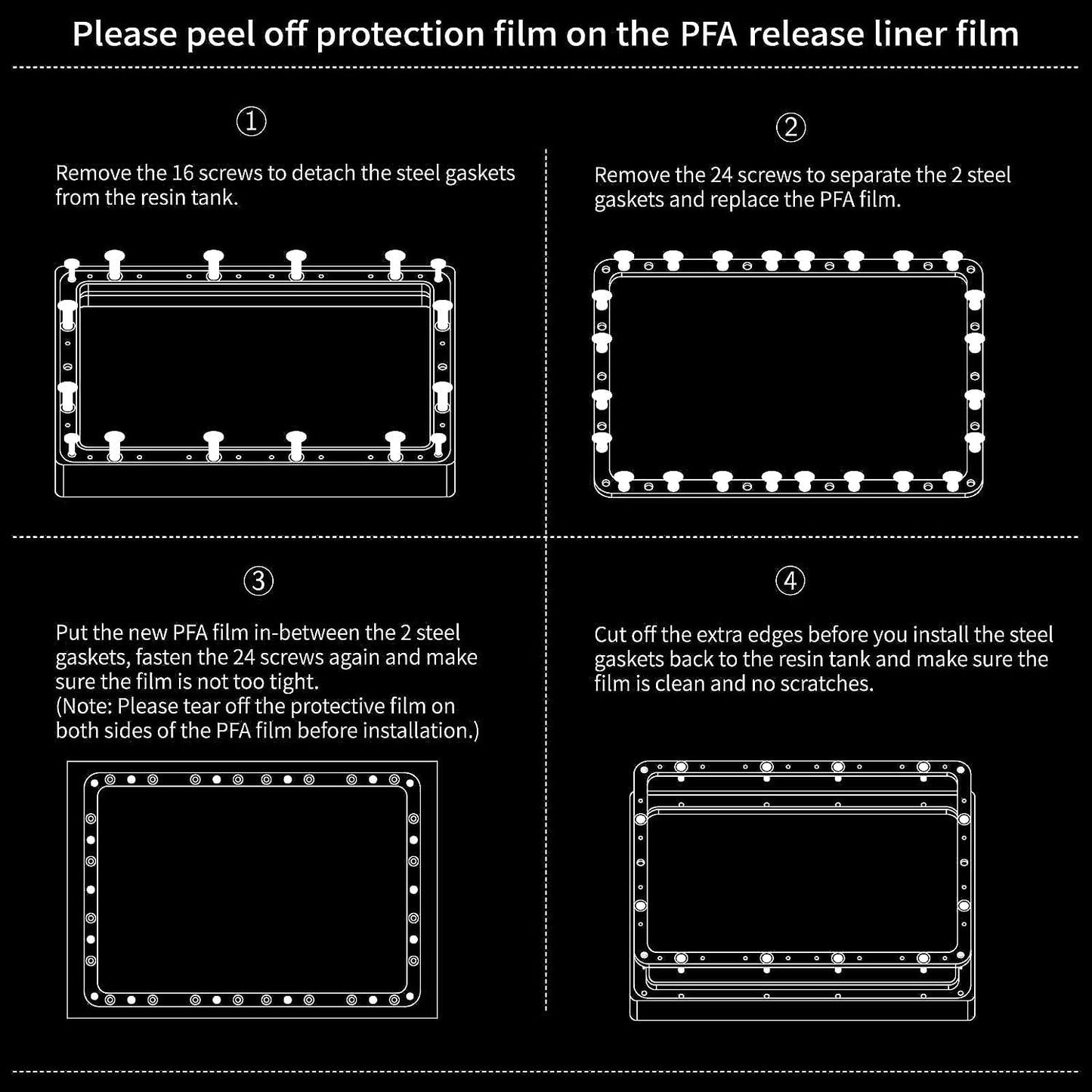 Elegoo 5pcs PFA Release Liner Film for Elegoo Saturn 3D Printer