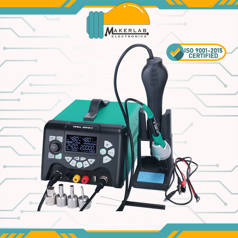 Yihua 853D 5A-II 3 in 1 Soldering Rework Station with Hot Air Heat Gun and Soldering Iron