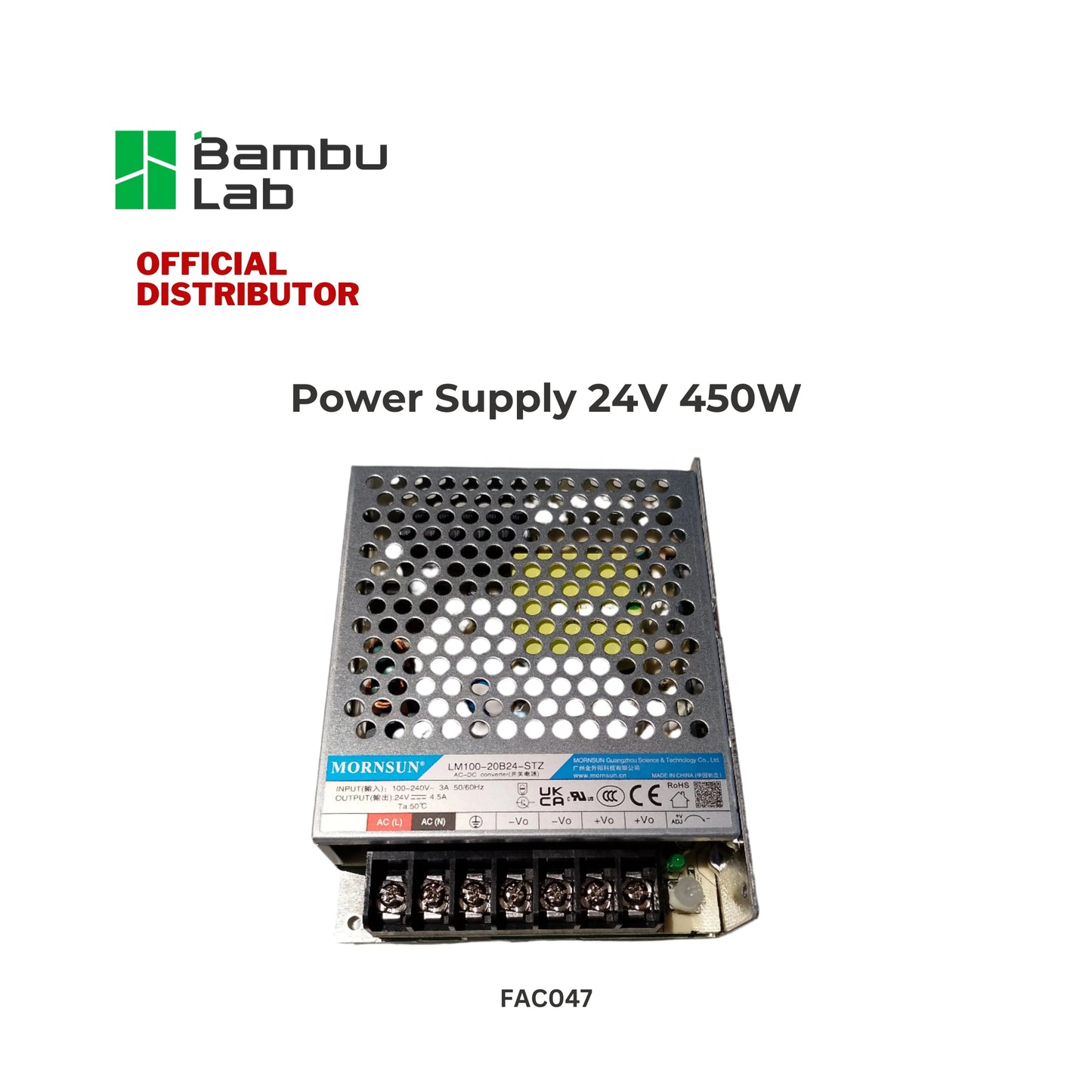 Bambu Lab Power Supply 24V 450W