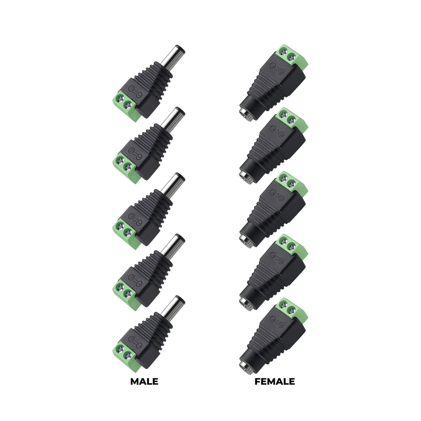 DC Barrel Jack Adapter Female and Male
