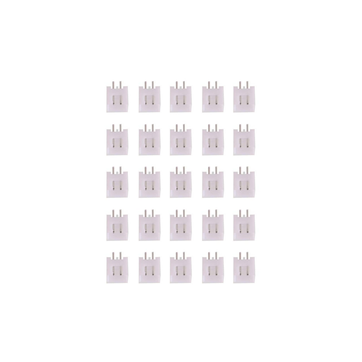 25 pcs 2-Pin Straight JST XH Shrouded Male Connector