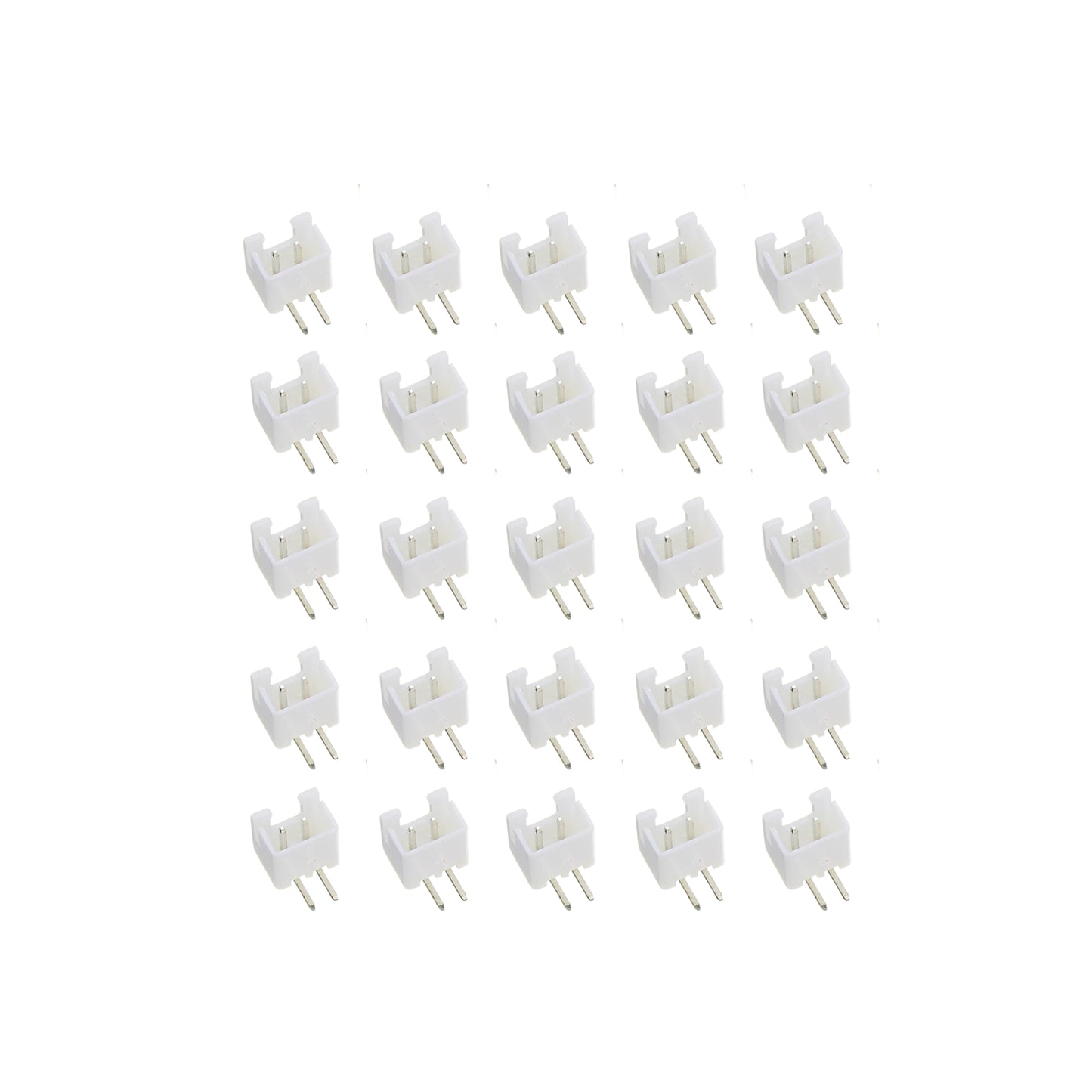 25 pcs 2-Pin Right Angle JST XH Shrouded Male Connector