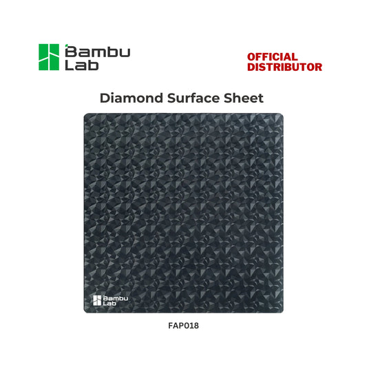Bambu Lab 3D Effect Diamond Surface Sheet 256x256mm for A1, P1, and X1 Series | FAP018