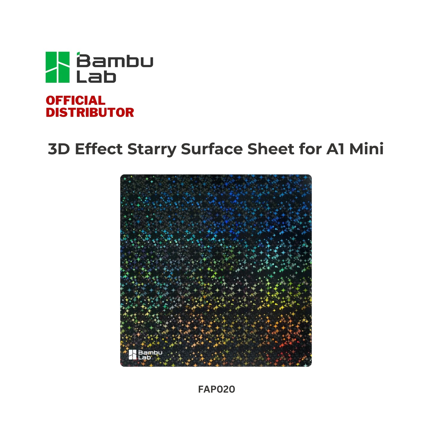 Bambu Lab 3D Effect Starry Surface Sheet 180x180mm for A1 Mini | FAP020