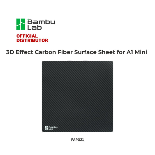 Bambu Lab 3D Effect Carbon Fiber Surface Sheet 180x180mm for A1 Mini | FAP021