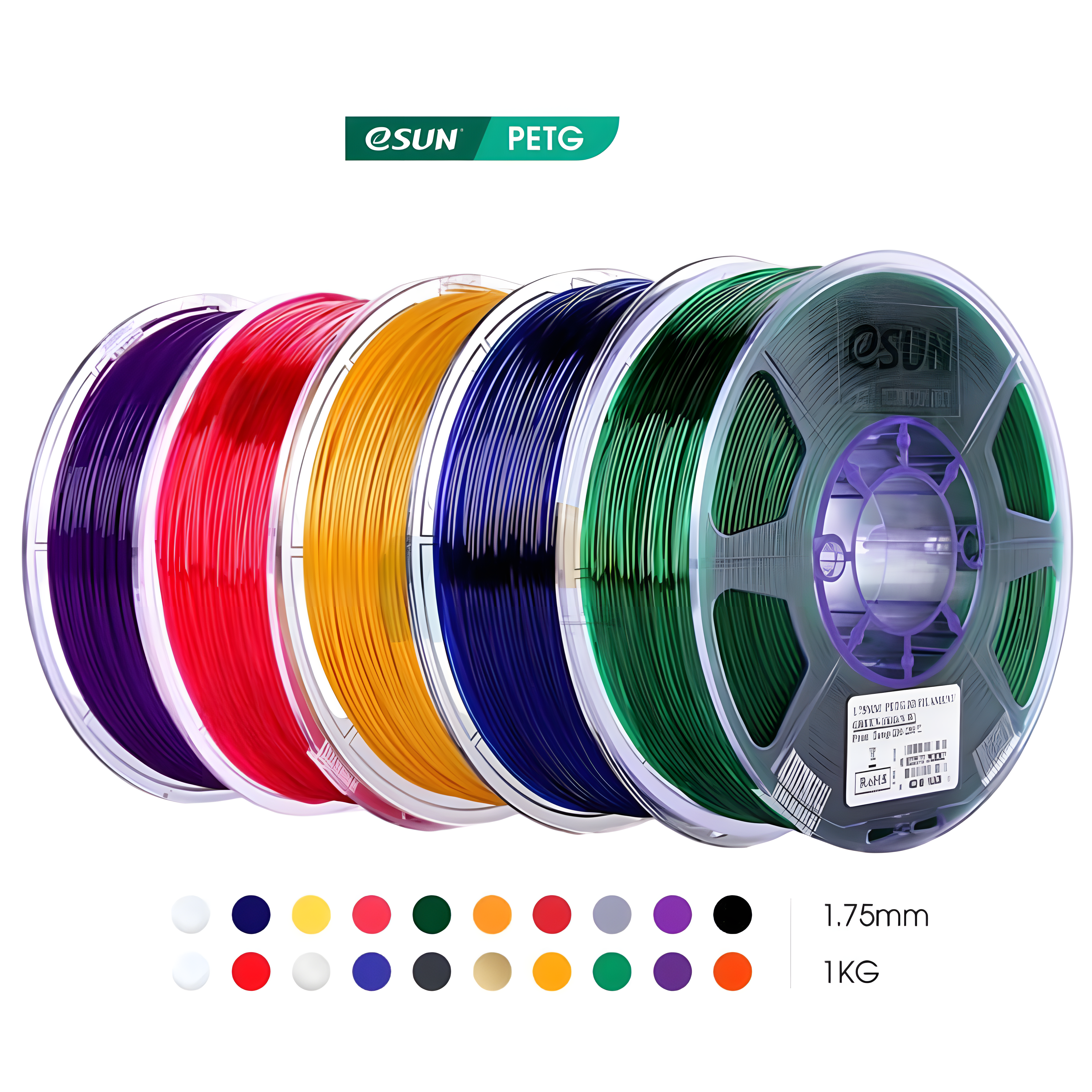 eSUN PETG Filament Orange - 1,75 mm - 1 kg - Creedo3D