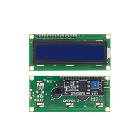 16x2 LCD Display I2C White on Blue