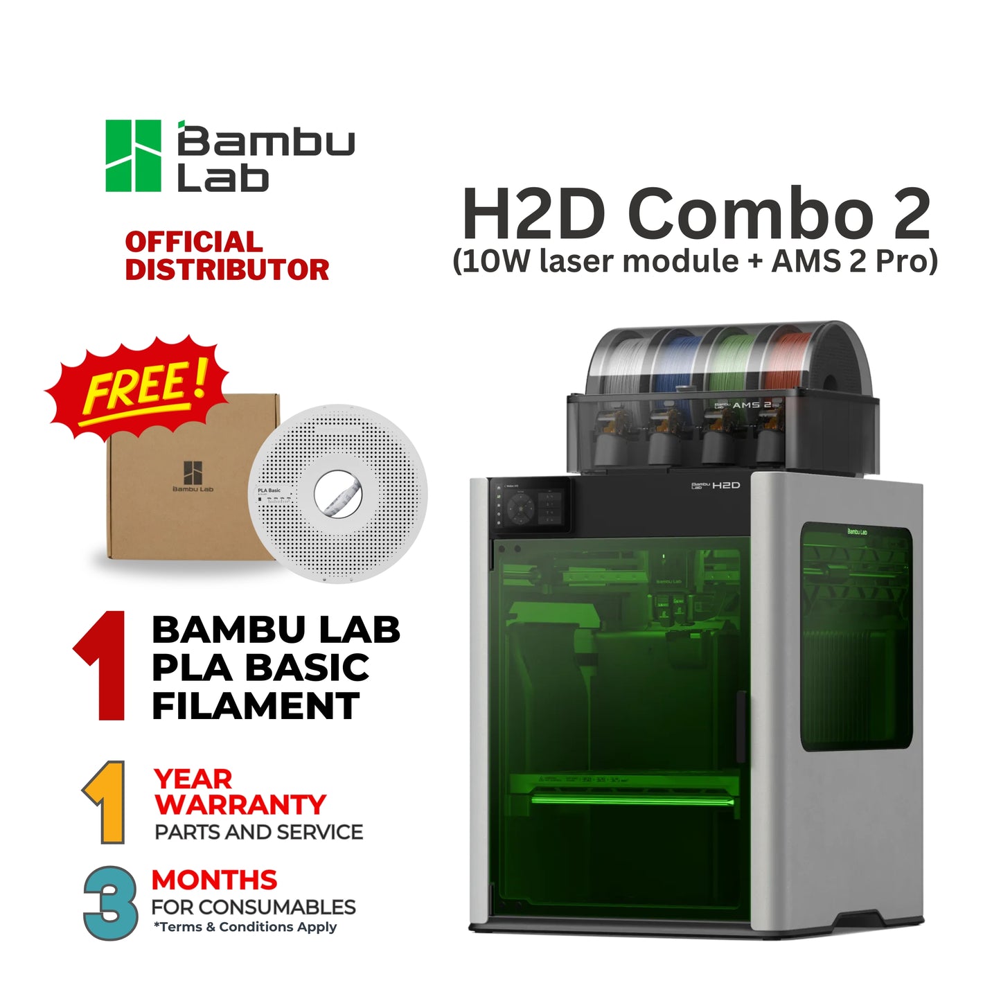 Bambu Lab H2D Combo (with Laser Module)