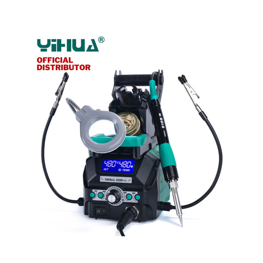 Yihua 939D+III Soldering Station with Helping Hands and Magnifying Lens