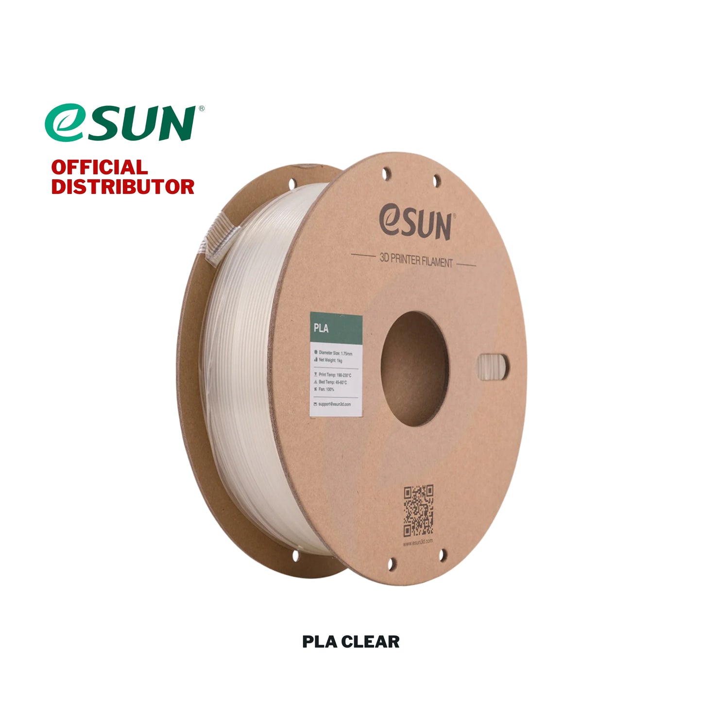 Esun PLA-Clear Filament Translucent