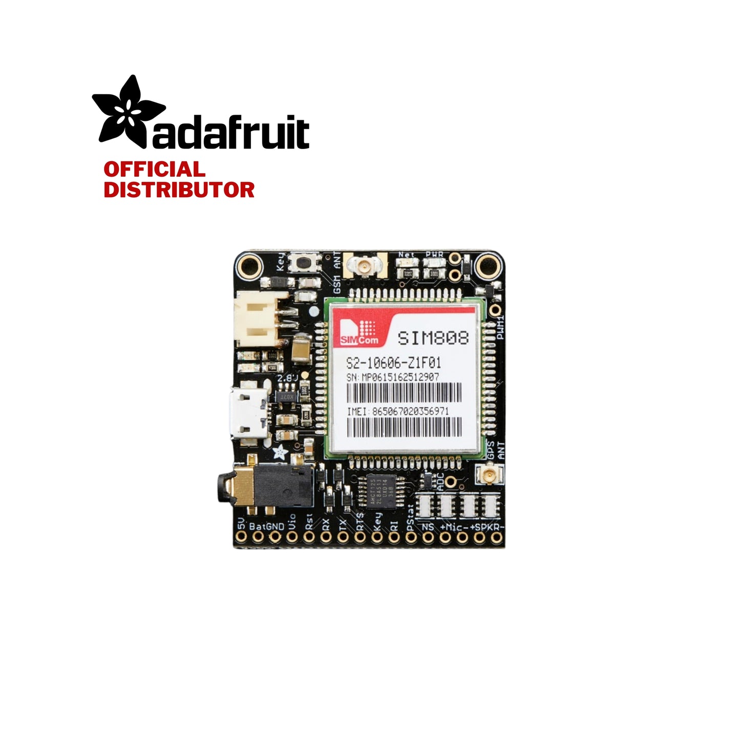 Adafruit FONA 808 - Mini Cellular GSM + GPS Breakout