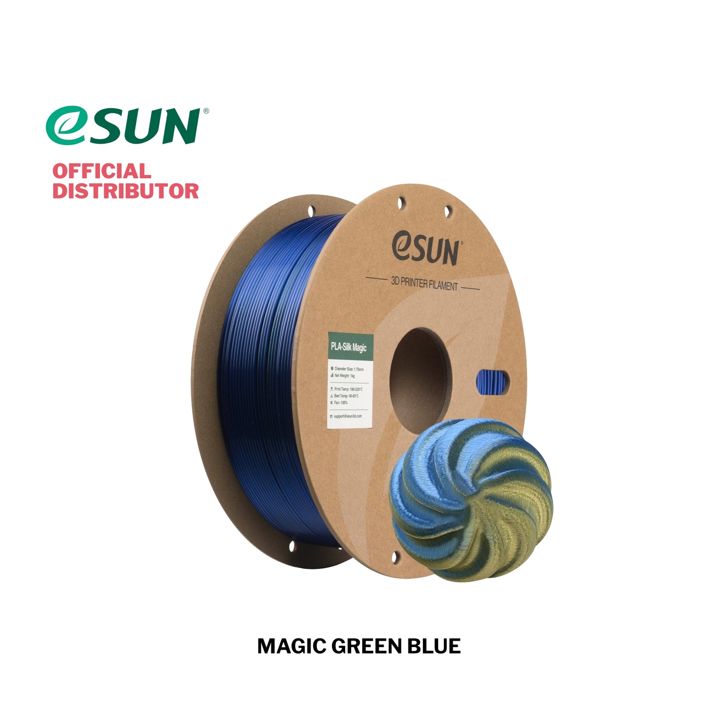 eSUN PLA-Silk Magic Mystic 3D Printer Filament 1.75mm 1KG