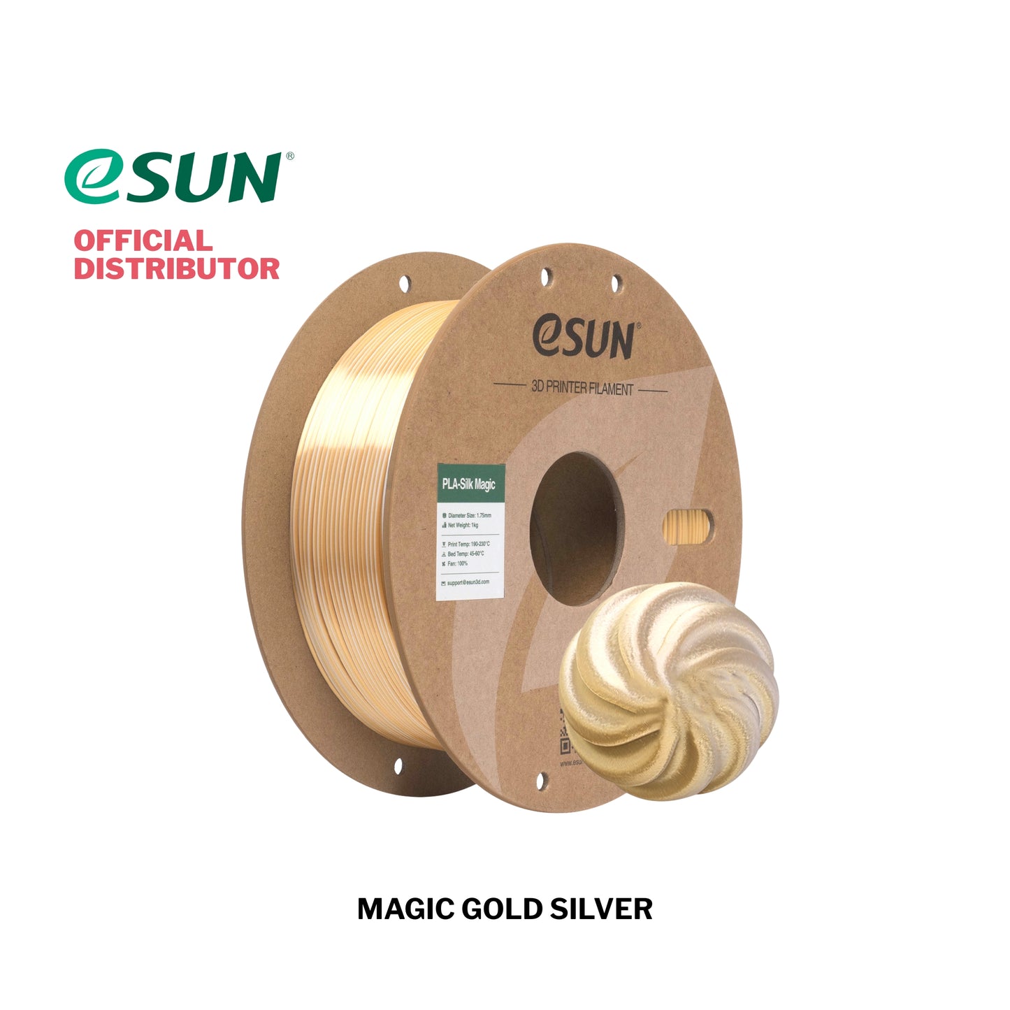 eSUN PLA-Silk Magic Mystic 3D Printer Filament 1.75mm 1KG
