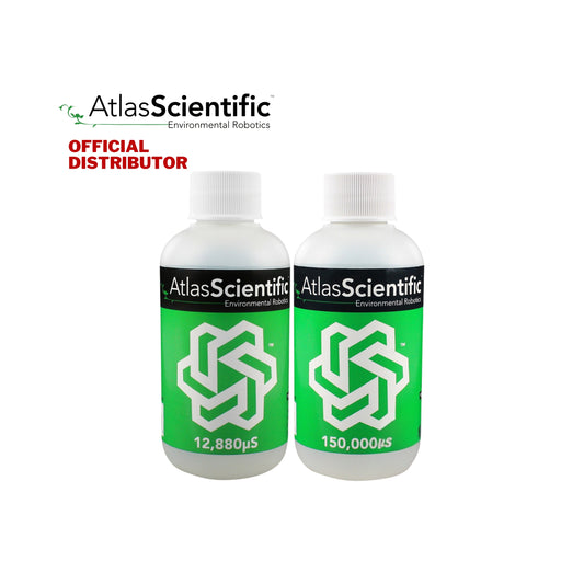 Atlas Conductivity Calibration K 10 Set 125ml (4oz) 12,880µS and 150,000µS | chem-EC-10