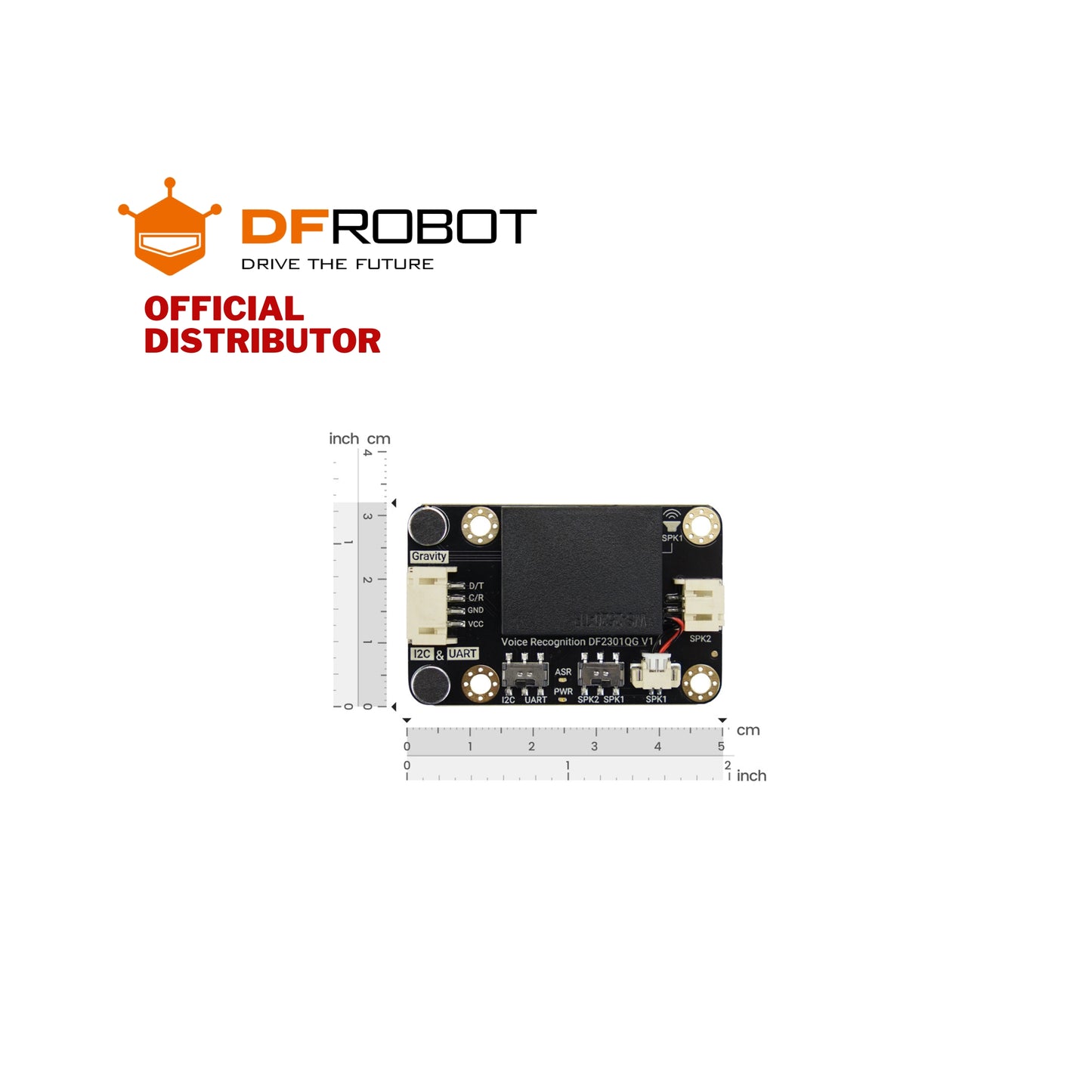 DFRobot Gravity: Offline Language Learning Voice Recognition Sensor for Arduino / Raspberry Pi / Python / ESP32 - I2C & UART | SEN0539-EN