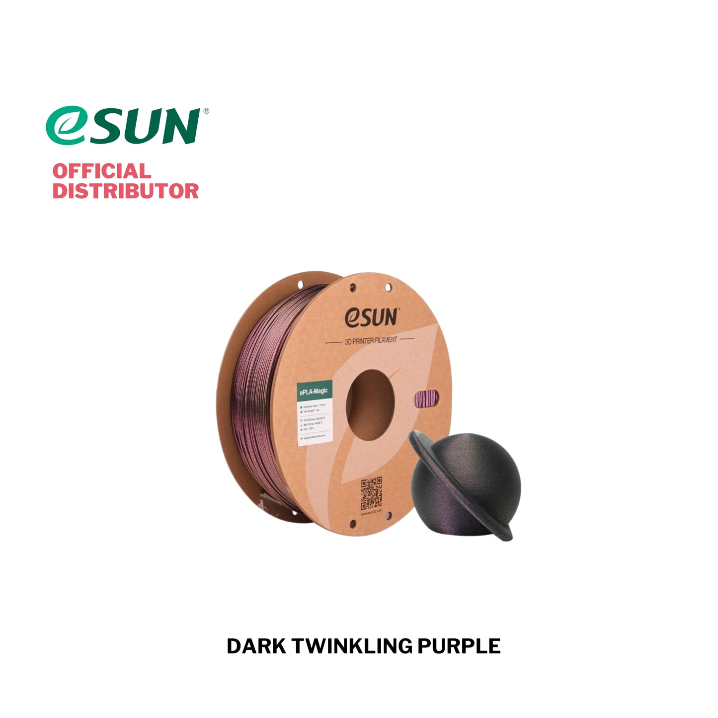 eSUN ePLA-Magic Dark Twinkling 3D Printer Filament 1.75mm 1KG