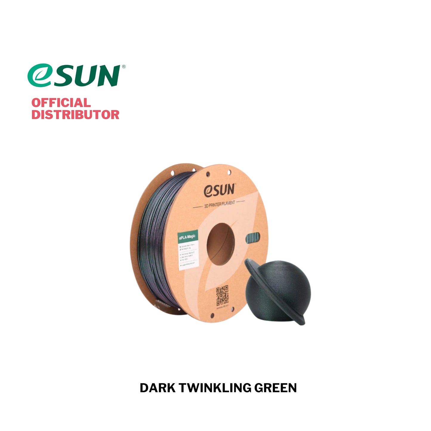 eSUN ePLA-Magic Dark Twinkling 3D Printer Filament 1.75mm 1KG