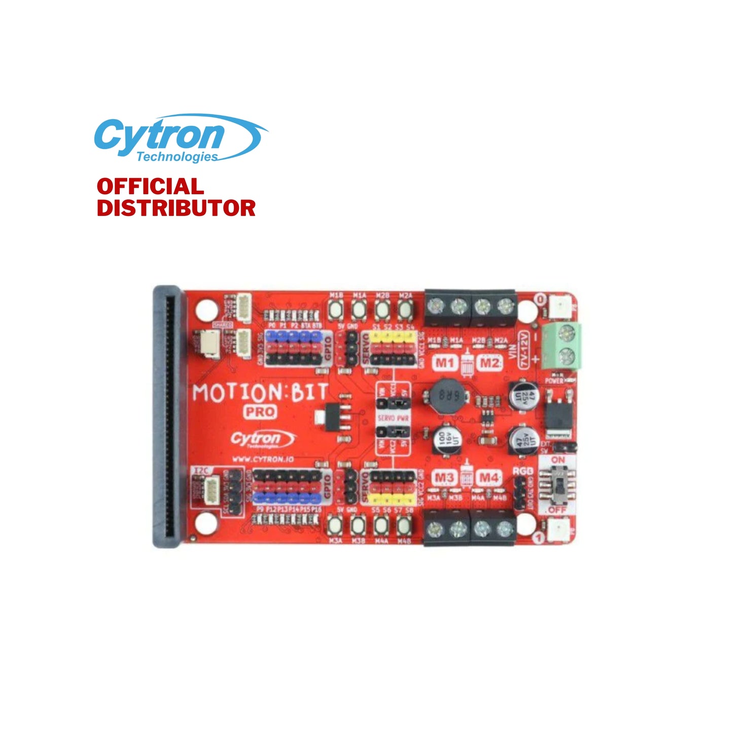 Cytron MOTION:BIT Pro - 12V Robotics Expansion Board For Micro:bit