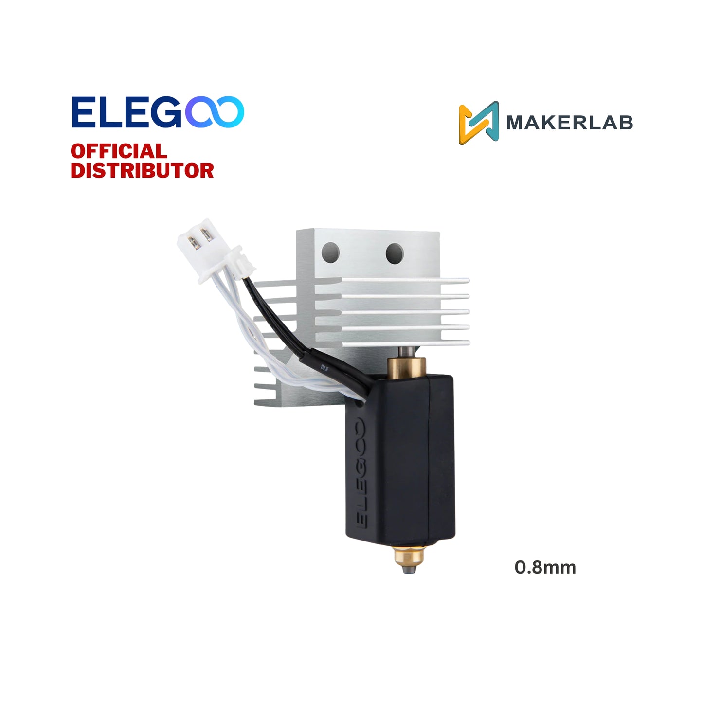 Elegoo Complete Hotend Assembly Kit with Brass Hardened Steel Nozzle Kit for Centauri Carbon