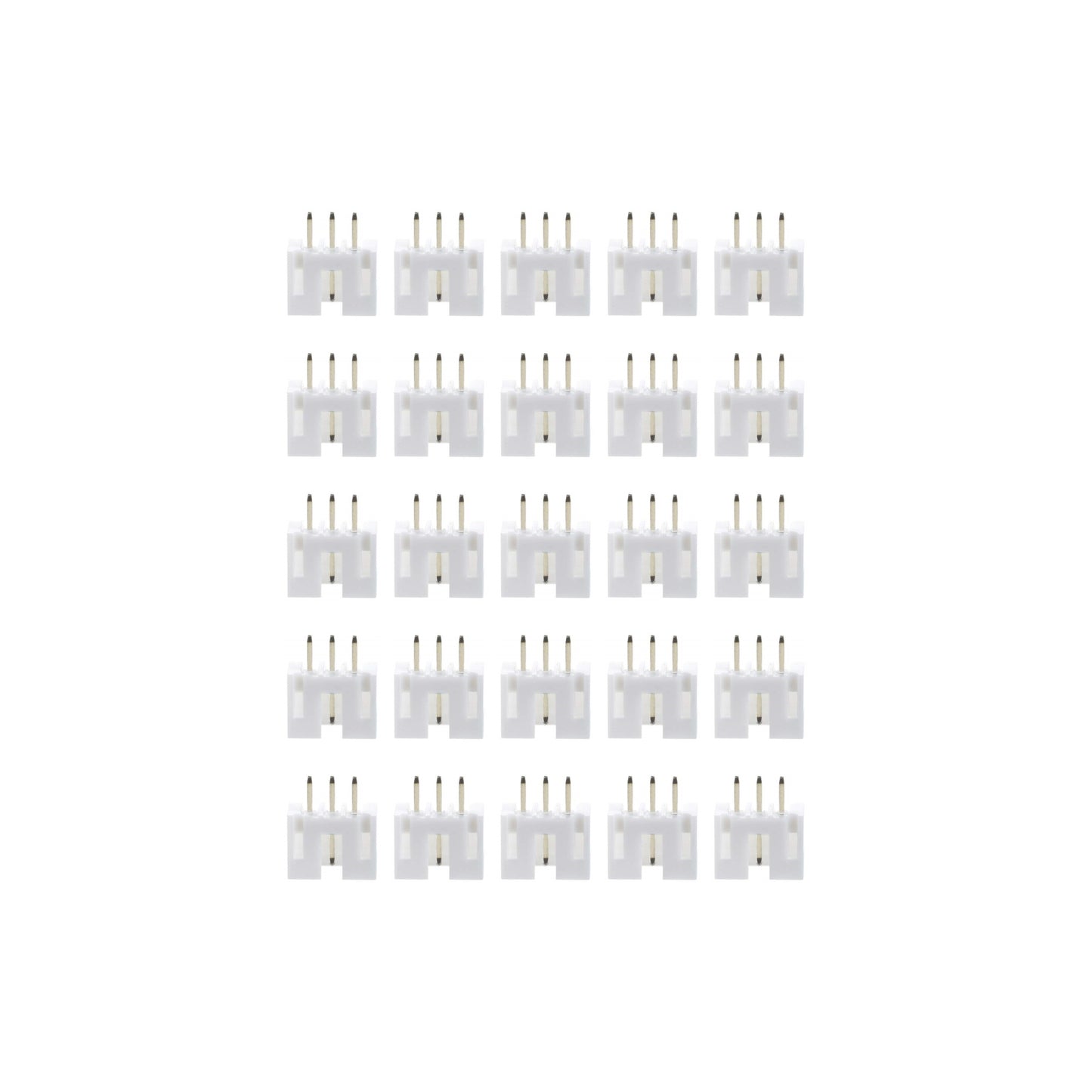 25pcs 3-Pin JST PH Shrouded Male Connector Straight