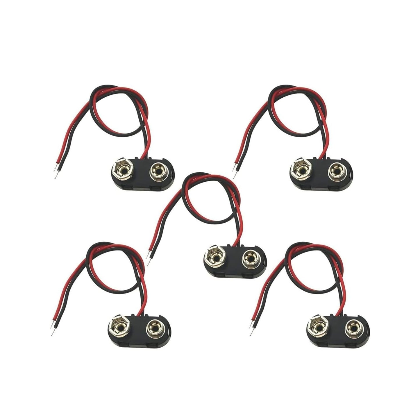 5 pcs 9V Battery Connector Clip 10cm