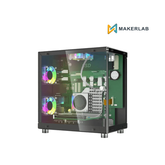 Elecrow Mini PC Case With 1.3” OLED Screen For Raspberry Pi 5 and Jetson Orin Nano Case