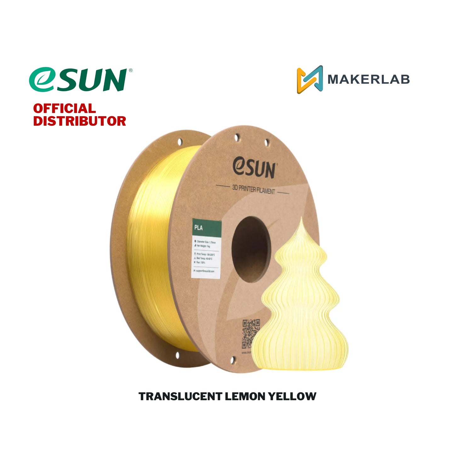 eSUN PLA Translucent 3D Printer Filament 1.75mm 1KG