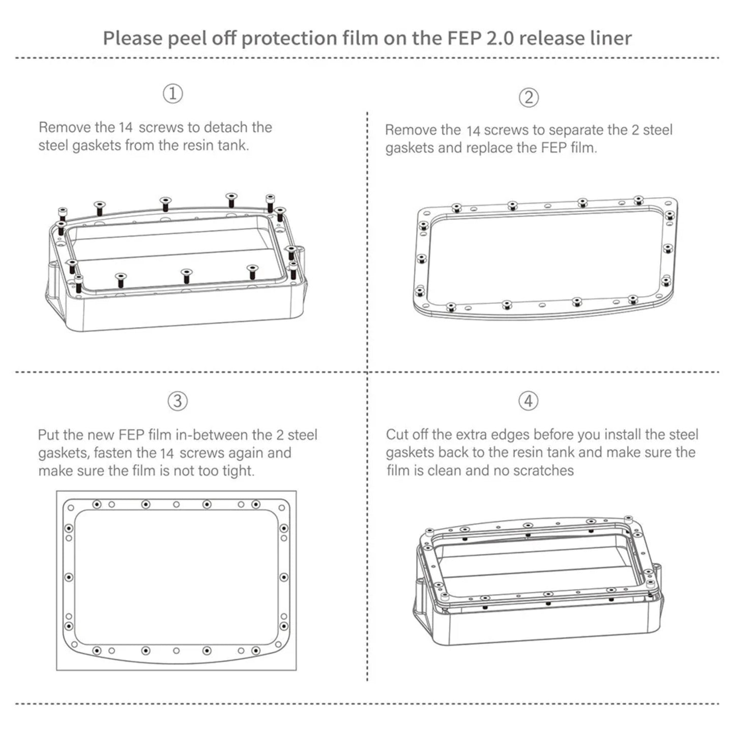 Elegoo PFA Release Liner Film for Mars 3 / Mars 3 Pro (5 pcs)