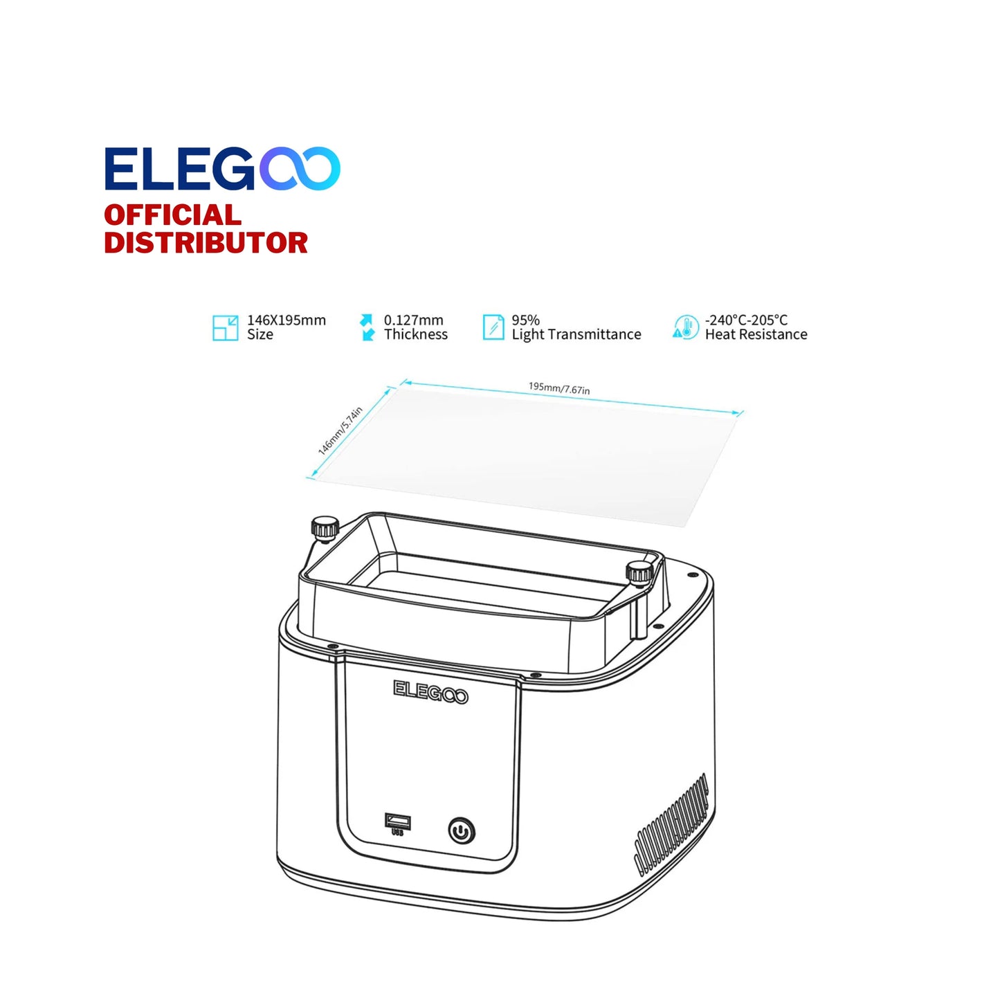 Elegoo PFA Release Liner Film for Mars 3 / Mars 3 Pro (5 pcs)