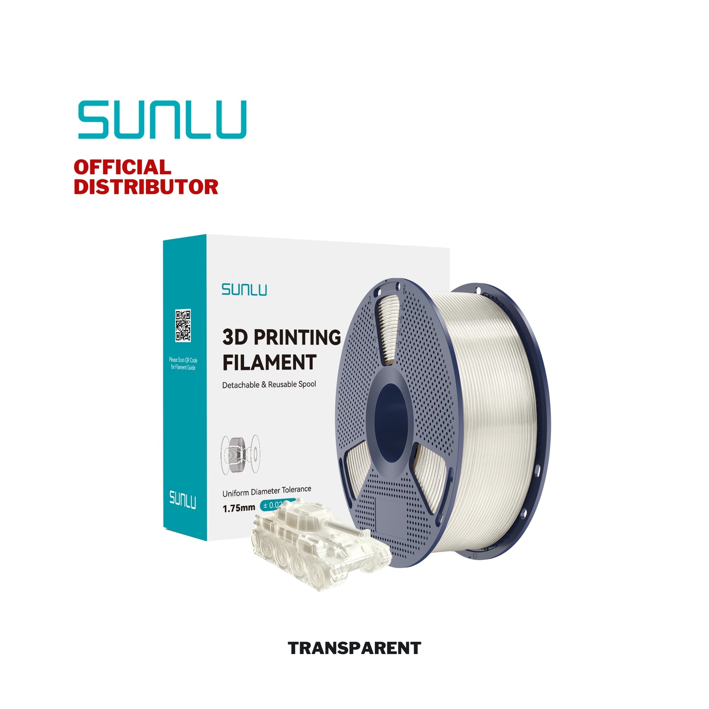 Sunlu PLA Filament Transparent