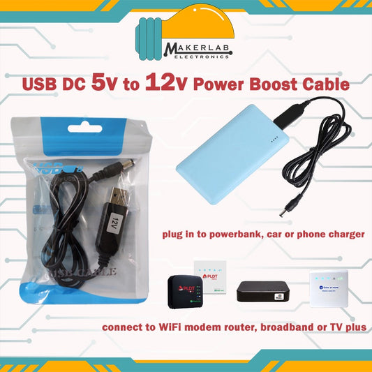 WiFi to Powerbank Cable DC 5V to 9V USB Cable Boost Converter Step-up Cord for Wifi Router Modem