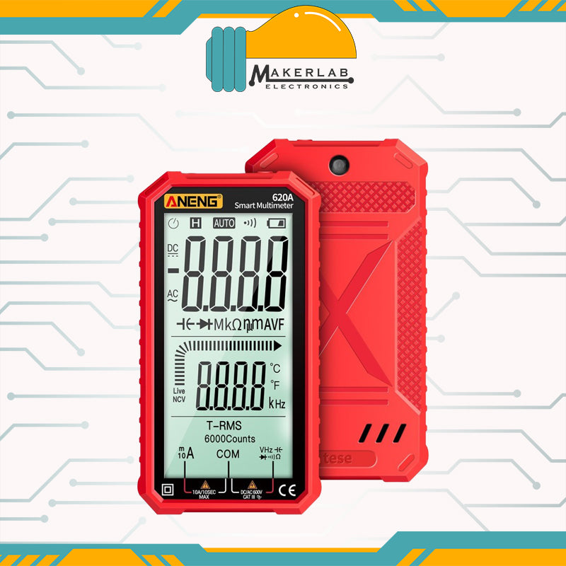 ANENG 620A 4.7-inch Large LCD Screen Automatic + Manual Intelligent True RMS Digital Multimeter
