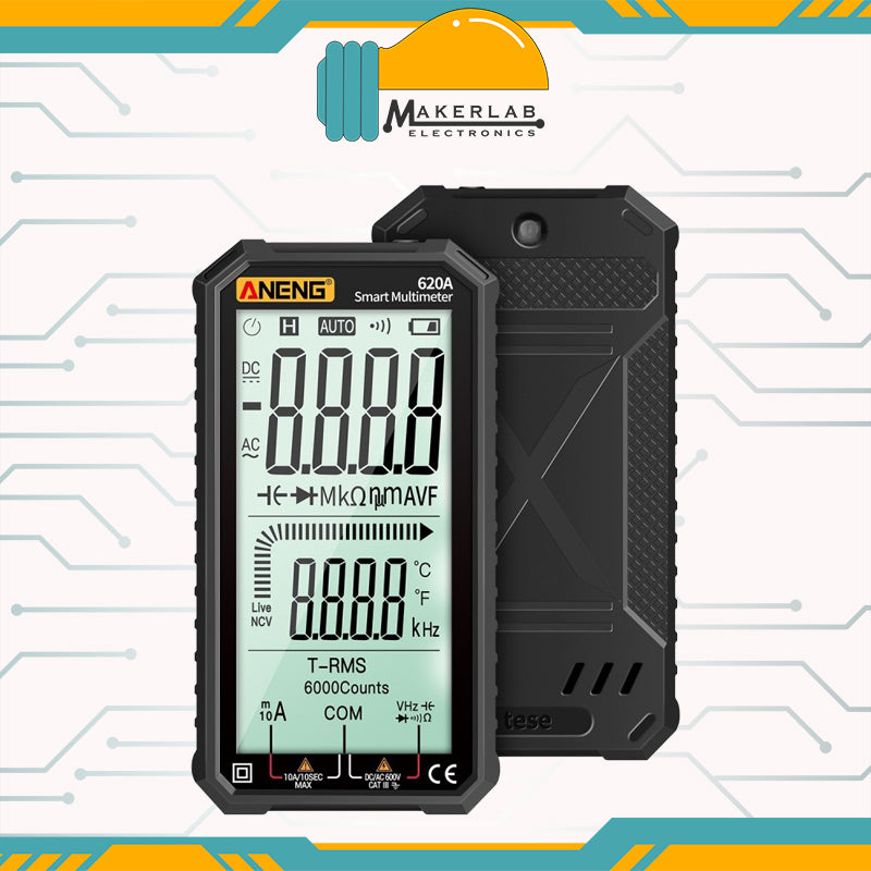 ANENG 620A 4.7-inch Large LCD Screen Automatic + Manual Intelligent True RMS Digital Multimeter