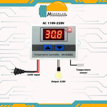 Thermostat Control XH-W3001 Multifunction Digital Temperature Controller Switch AC110 220V XH W3001 Xhw3001