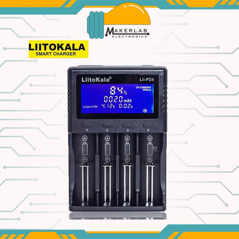 LiitoKala Lii-PD2/Lii-PD4 Battery Charger 26650 21700 18650 18350 14500 AA AAA