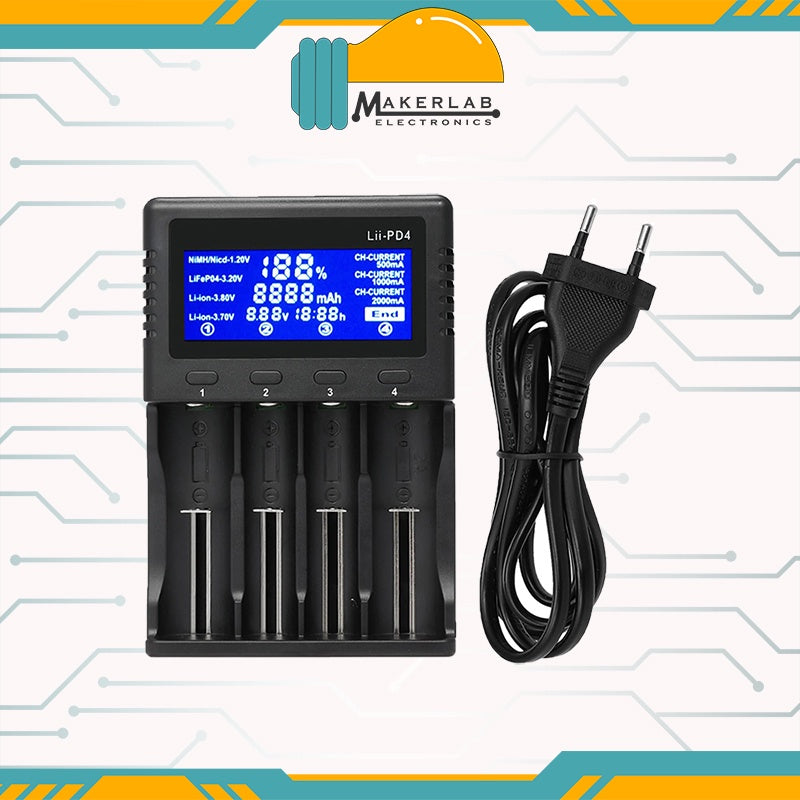 LiitoKala Lii-PD2/Lii-PD4 Battery Charger 26650 21700 18650 18350 14500 AA AAA