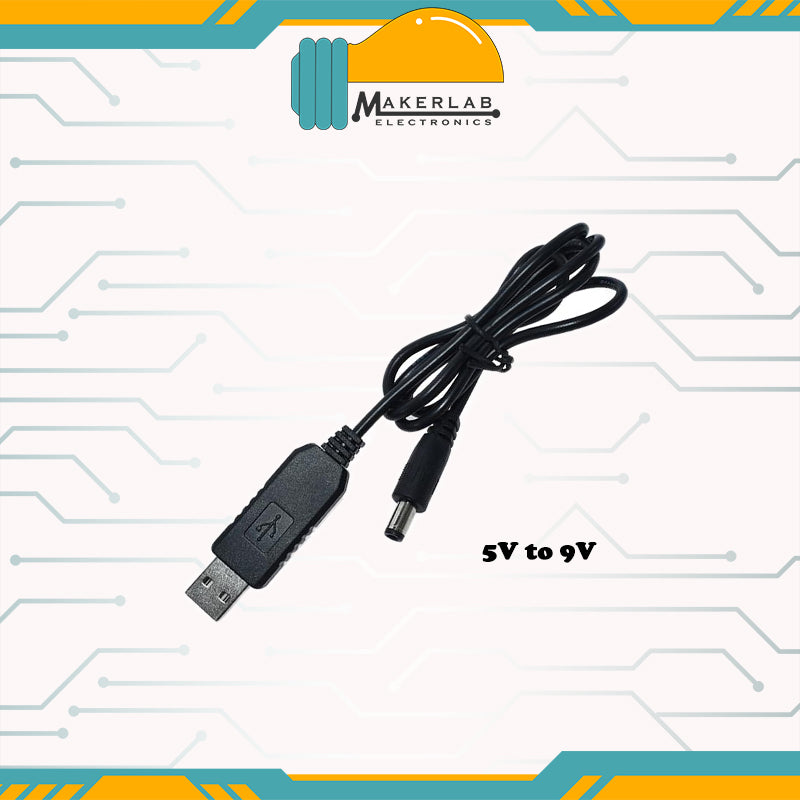 WiFi to Powerbank Cable DC 5V to 9V USB Cable Boost Converter Step-up Cord for Wifi Router Modem